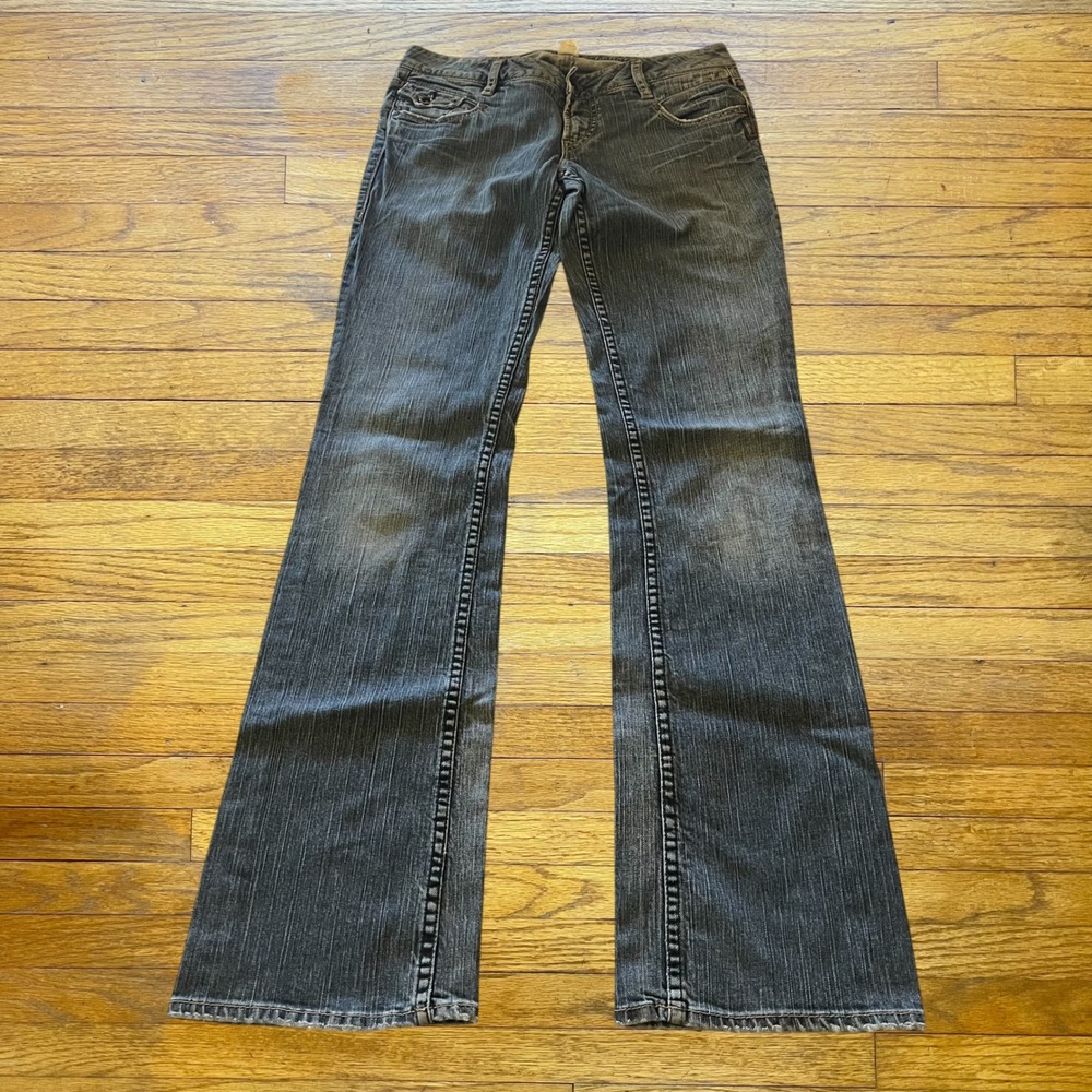 Silver Jeans Suki Low Rise Bootcut Jeans Dark Wash Flap Pocket Y2K Denim 31x32